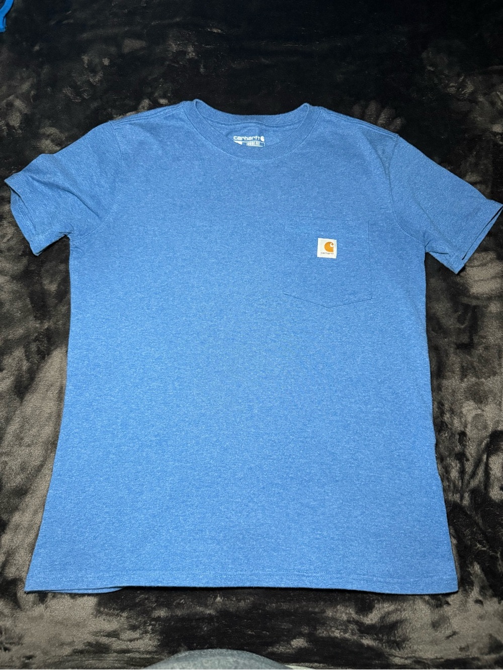 Carhartt Men's Short-Sleeve Pocket Tee in Heather Blue